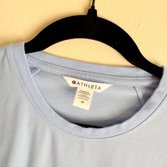 Athleta Light Blue Short Sleeve Effortless Tee - Medium - Picture 3 of 9